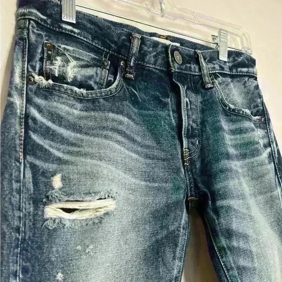 Moussy Kelly Tapered Distressed Skinny Jean in Dark Wash Size 26 - Picture 5 of 13